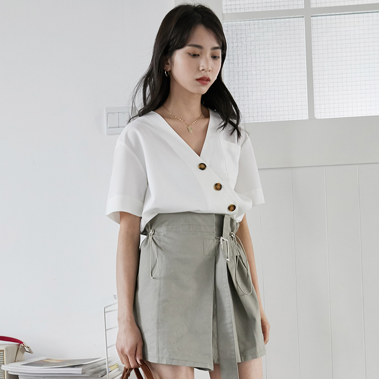 spring Vintage yellow Shirt female Oversize Tops short sleeve Girls Blouse Summer Plus Size Women Blouses femme Blusas 210417