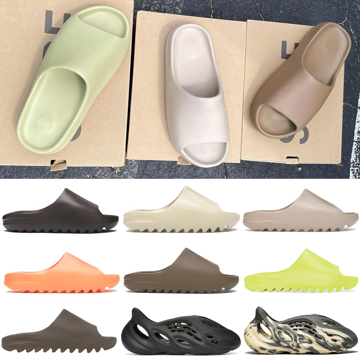 Core Slides Women Men Slippers Bone Pure Foam Runner Slide Enfora Blue Orange Desert Sand Resin Soot Earth Brown Summer Shoes Glow Green Luxury designer sandals, Double box 
Core Slides Women Men Slippers Bone Pure Foam Runner Slide Enfora Blue Orange Desert Sand Resin Soot Earth Brown Summer Shoes Glow Green Luxury designer sandals, Double box