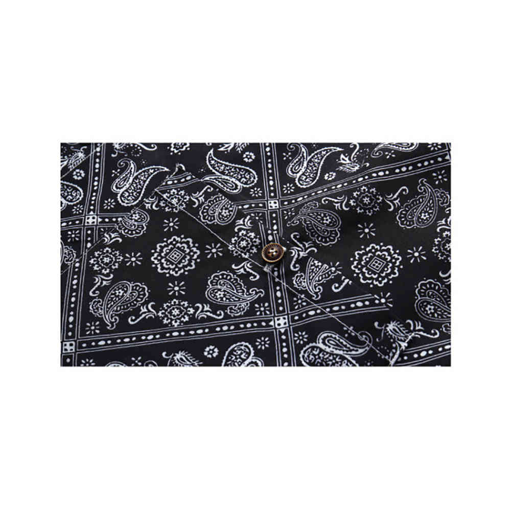 Oversized Bandana Shirt Men Long Sleeve Paisley Shirts Harajuku Hip Hop Top Spring West Cashew Casual Men's Clothing Women 210410