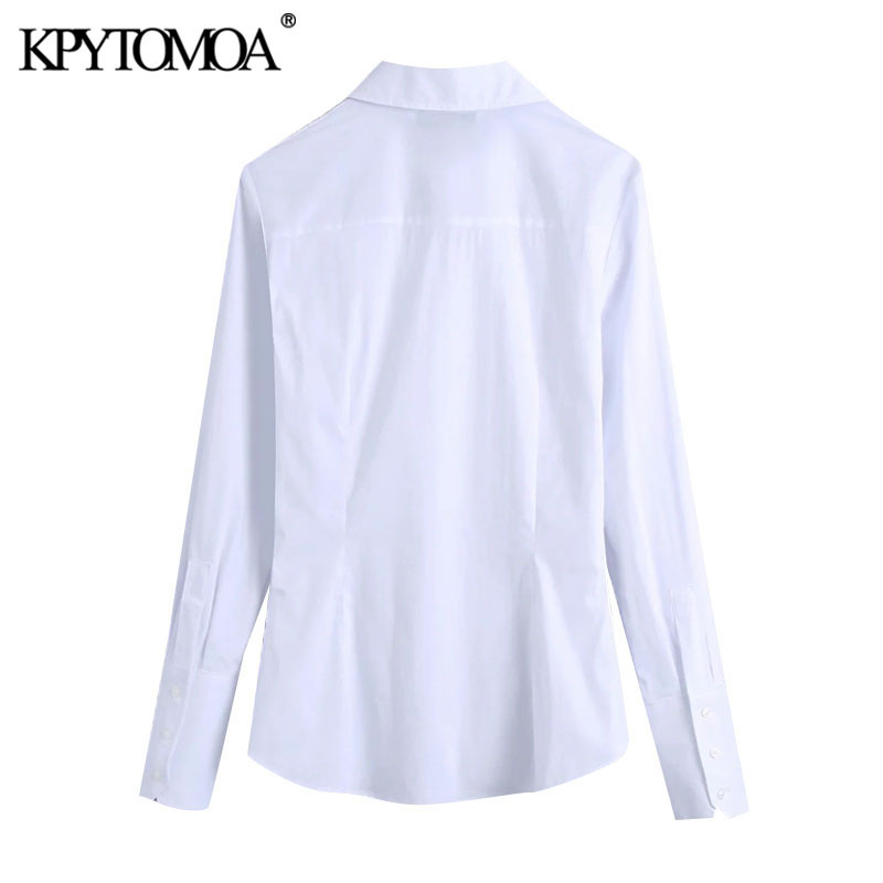 Women Fashion Office Wear Basic Blouses Long Sleeve Button-up Female Shirts Blusas Chic Tops 210420