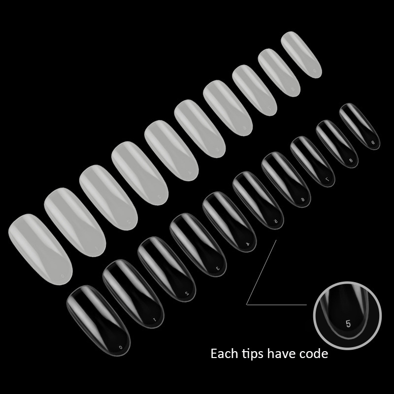 500Pcs press on Nail TIPs Clear White Full Cover French false nails toe Tip U-shape Acrylic UV Gel Manicure accessories kits NAF014