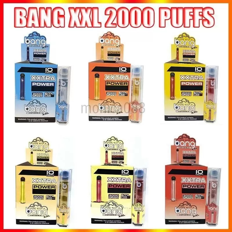 Bang XXL Disposable Vape Pen E Cigarette Device 800mAh Battery 6ml Cartridge Pods 2000 Puffs XXtra Vapor Kit
Bang XXL Disposable Vape Pen E Cigarette Device 800mAh Battery 6ml Cartridge Pods 2000 Puffs XXtra Vapor Kit