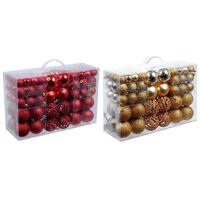 Party Decoration 200Pcs Christmas Ball Box Set Available Holiday Tree Ornament Decorations Gold & Red
Party Decoration 200Pcs Christmas Ball Box Set Available Holiday Tree Ornament Decorations Gold & Red