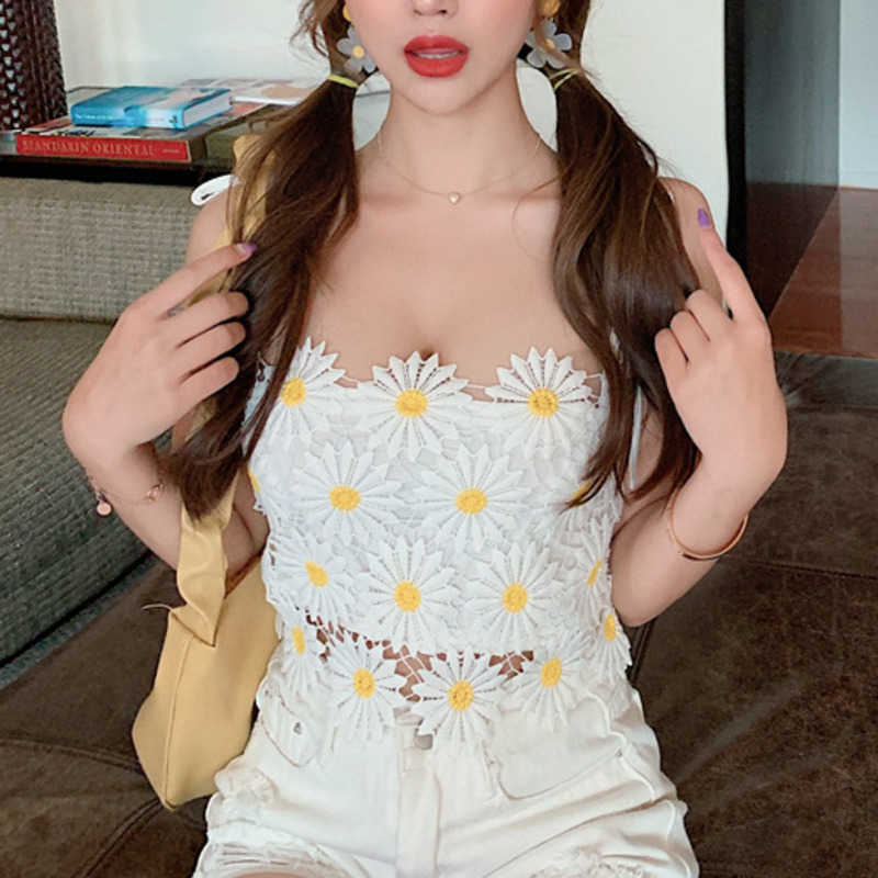 WOMENGAGA summer lace tank tops vest women's three dimensional high waist short navel top fashion korean 489B 210603, Yellow daisy
WOMENGAGA summer lace tank tops vest women's three dimensional high waist short navel top fashion korean 489B 210603, Yellow daisy