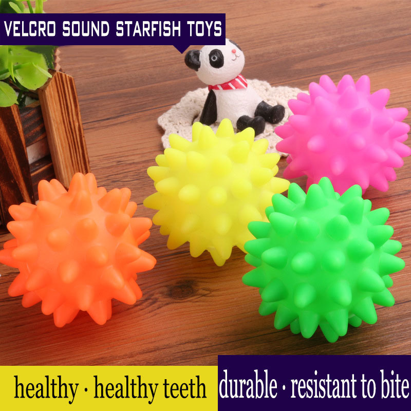 Interactive Dog Toys For Small Dogs Vinyl Glue Squeak Puppy Ball Diameter 6.5cm Pet Chew Bite Resistant