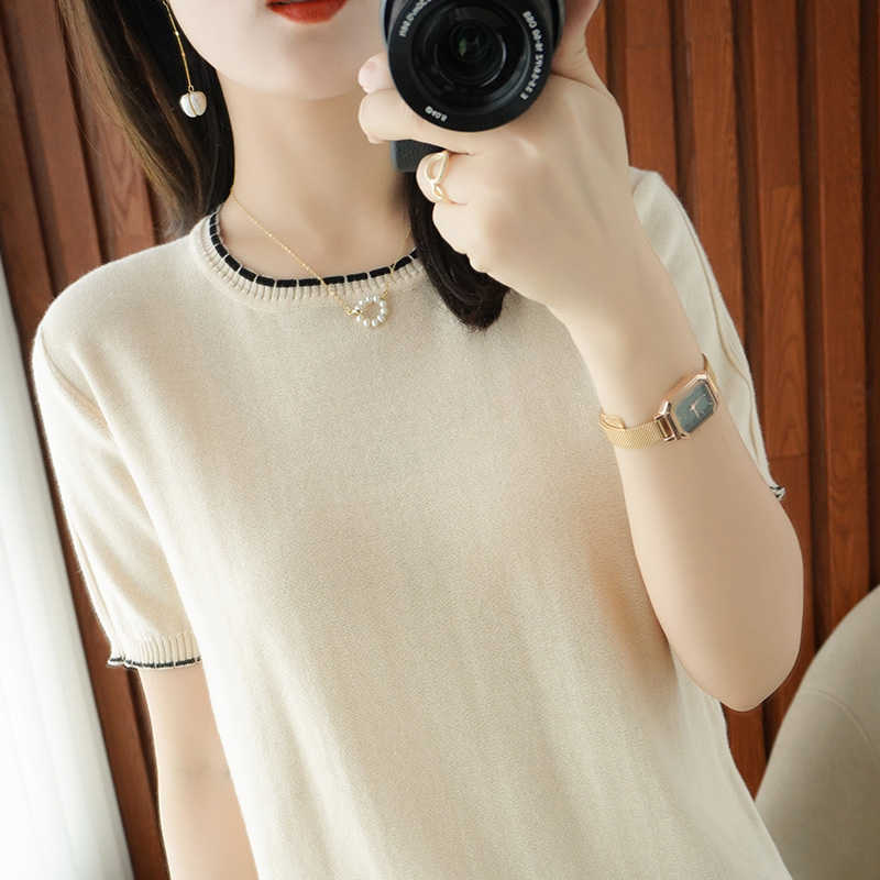 Blusas Blouses Top Femme Short Sleeve Tops Women Knit Blouse Women Blusas Mujer De Moda Knitted Blouse Shirt Shirts E831 210602, Brick red
Blusas Blouses Top Femme Short Sleeve Tops Women Knit Blouse Women Blusas Mujer De Moda Knitted Blouse Shirt Shirts E831 210602, Brick red
