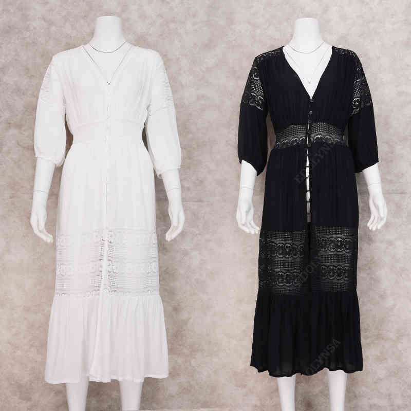 Cotton Beach Cover up Kaftan Sarong Bathing Suit Lace s Pareo Swimsuit Womens Swim Wear Tunic #Q561 210420