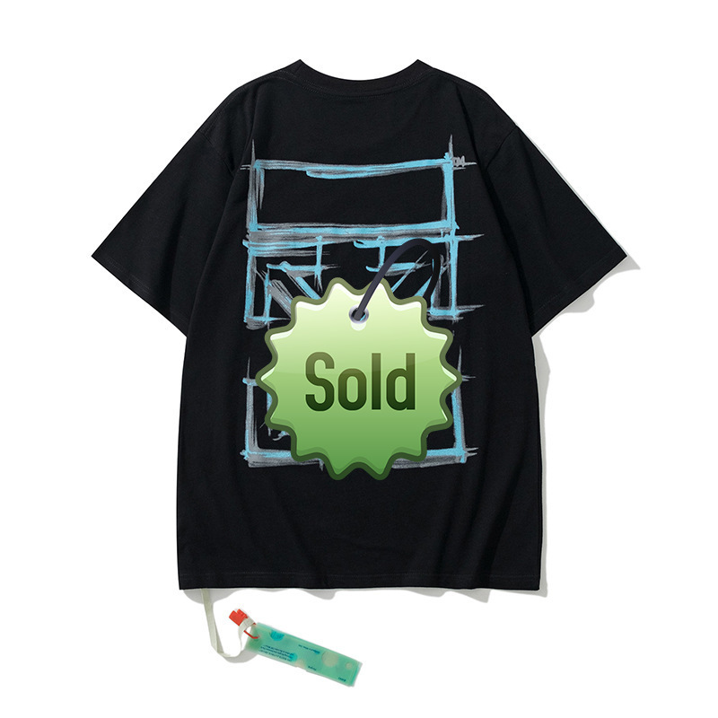 Trendy t Shirt High Quality Trendy Brand Light Blue Marker Depicting Pattern European Men's and Women's Short Sleeves, White;black
Trendy t Shirt High Quality Trendy Brand Light Blue Marker Depicting Pattern European Men's and Women's Short Sleeves, White;black