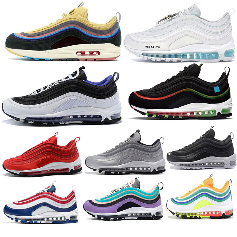 97 running shoes for men women trainers Boots 97s Mschf Lil Nas x Satan Jesus Triple White Halloween Reflective Bred Red Leopard Sail outdoor sports sneakers 36-45, Blue
97 running shoes for men women trainers Boots 97s Mschf Lil Nas x Satan Jesus Triple White Halloween Reflective Bred Red Leopard Sail outdoor sports sneakers 36-45, Blue