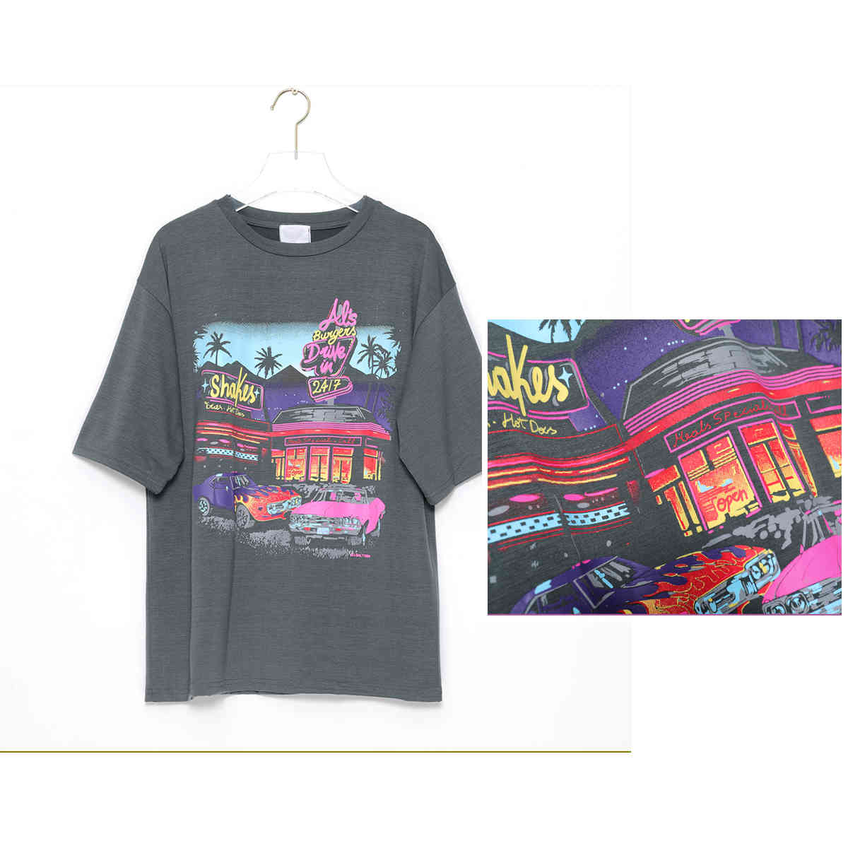 Harajuku Vintage Graphic Tees Women Short Sleeve Gray Chic Print Cotton T Shirt Summer Loose Casual Oversized T Shirt Tops 210406