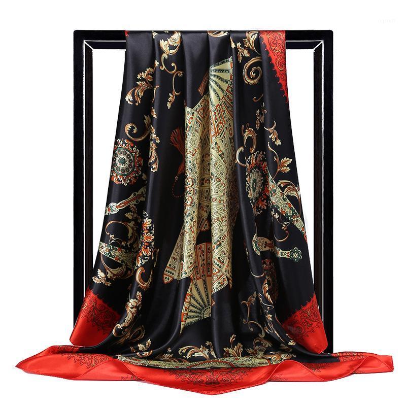 Scarves Large Hijab For Women Fashion Print Silk Satin Scarf Female 90cmx90cm Square Shawls Head Scarfs Ladies, Blue;gray
Scarves Large Hijab For Women Fashion Print Silk Satin Scarf Female 90cmx90cm Square Shawls Head Scarfs Ladies, Blue;gray