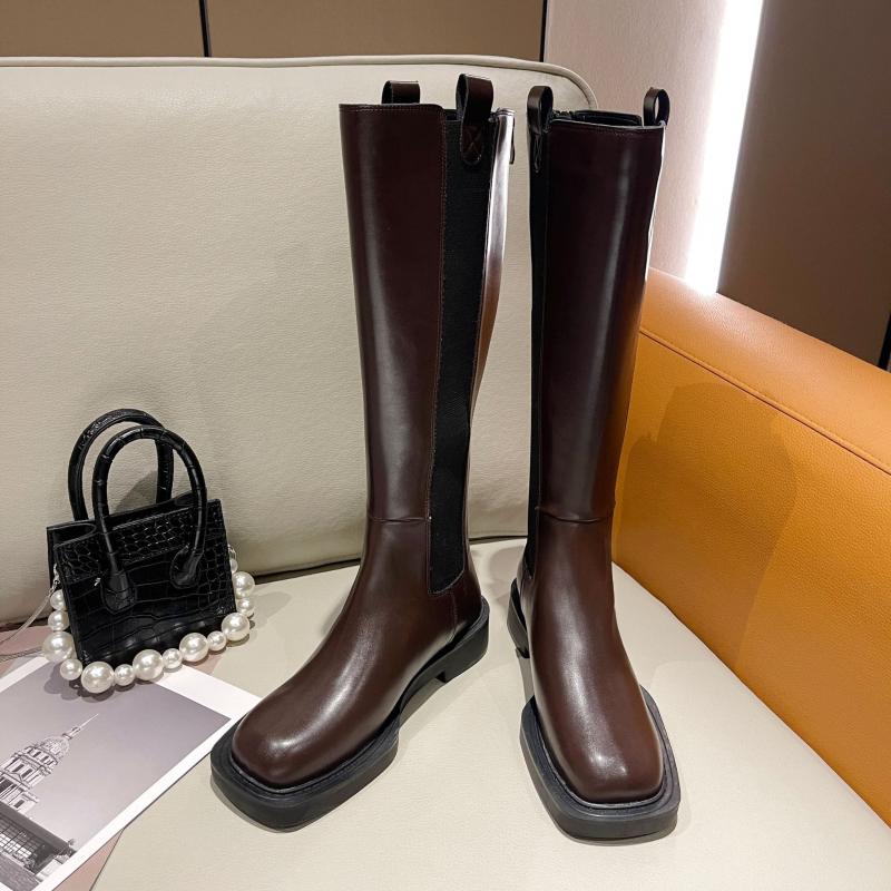 Boots Long Women's Autumn And Winter 2021 Temperament Korean Style Small Square Toe Sleeve Fashion Knight Size 35-39