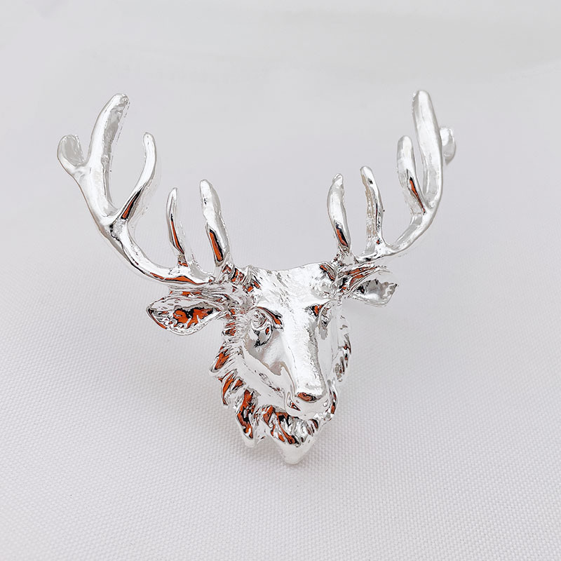 Christmas Napkin Rings Deer Silver Gold Napkin Holders