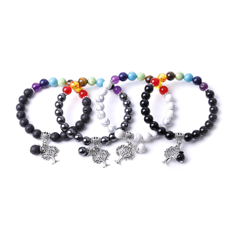 Apple Tree Charms Seven Chakras Bracelet Black white turquoise Lava Stone beads Women Men Lover Energy Buddha Bracelets Jewelry
Apple Tree Charms Seven Chakras Bracelet Black white turquoise Lava Stone beads Women Men Lover Energy Buddha Bracelets Jewelry