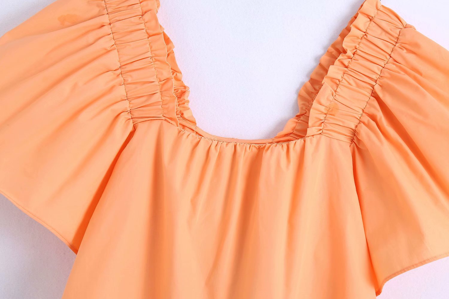 Square Collar White Summer Style Puff Sleeve Folds Women's Blouse Harajuku Fresh Chic Short-sleeved Female Shirt Tops 210507