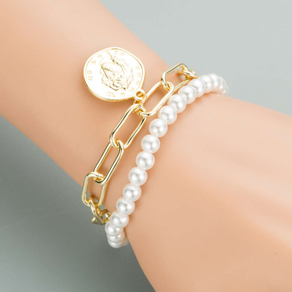 Hand catenary Jewelry hip hop chain portrait Tag Bracelet simple fashion pearl multi-layer hand adornment girl, Black
Hand catenary Jewelry hip hop chain portrait Tag Bracelet simple fashion pearl multi-layer hand adornment girl, Black