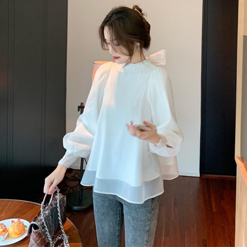 Women's Blouses & Shirts 2021 Stand Collar Voile Chiffon Patchwork Women Blouse Spring Japan Style Sleeve Drawstring Blusas, White
Women's Blouses & Shirts 2021 Stand Collar Voile Chiffon Patchwork Women Blouse Spring Japan Style Sleeve Drawstring Blusas, White