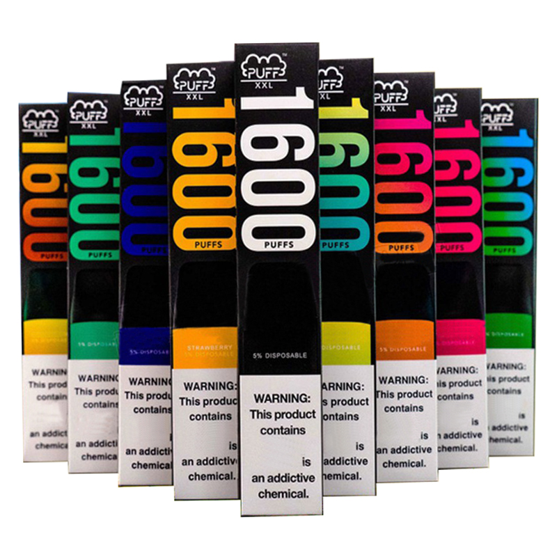 Puff XXL 1600 Disposable E Cigarettes High Quality Vape Pen 6.5ml 1000mAh Battery 40 Colors Electronic Cigarettes Puff-Bars
Puff XXL 1600 Disposable E Cigarettes High Quality Vape Pen 6.5ml 1000mAh Battery 40 Colors Electronic Cigarettes Puff-Bars