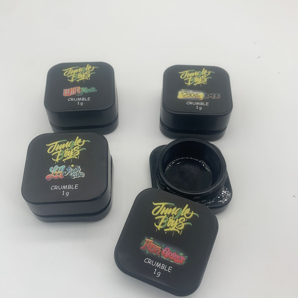 new empty Jungle Boys Crumble Wax Jar 9ml clear Glass Can with Child Resistant Lid for live resin concentrate containers
new empty Jungle Boys Crumble Wax Jar 9ml clear Glass Can with Child Resistant Lid for live resin concentrate containers