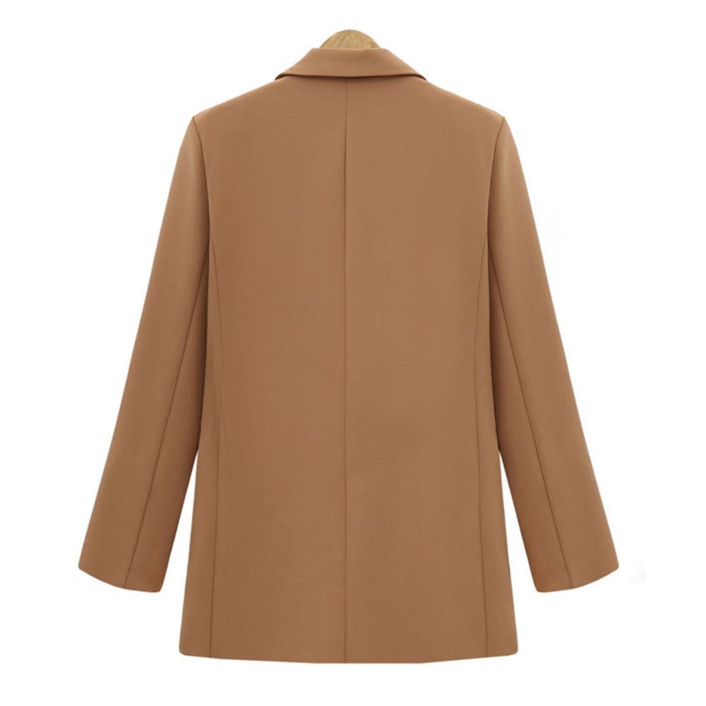Women Autumn Blazers and Jackets England Long Sleeve Double Breasted Office Suits Female Casual Outwear Tops 210428