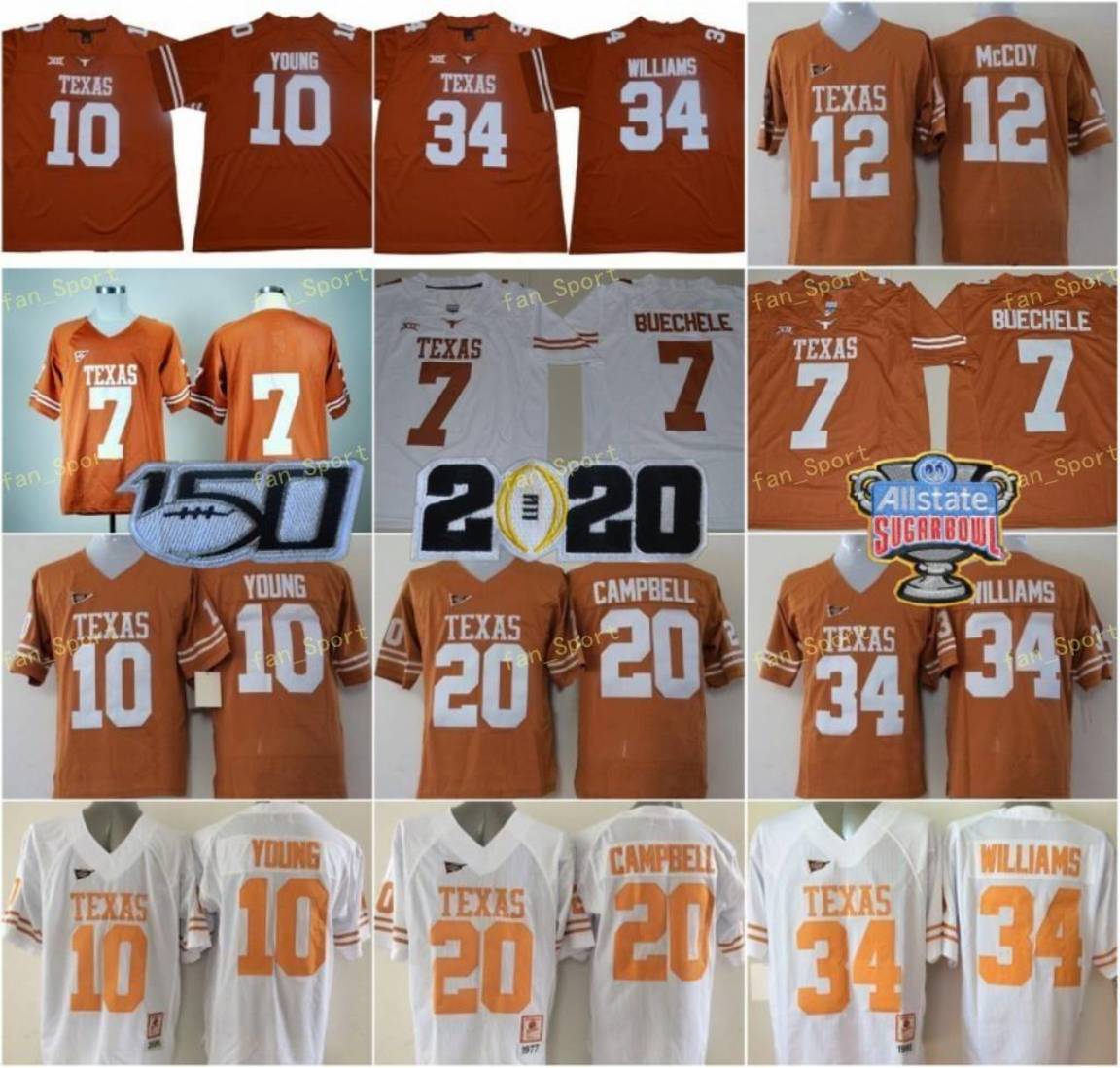 150th Texas Longhorns College Football 7 Shane Buechele Jersey 10 Vince Young 20 Earl Campbell 34 Ricky Williams Colt McCoy 98 Brian Orakpo, As
150th Texas Longhorns College Football 7 Shane Buechele Jersey 10 Vince Young 20 Earl Campbell 34 Ricky Williams Colt McCoy 98 Brian Orakpo, As