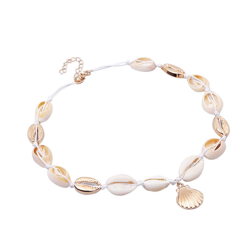 Pendant Necklaces Bohemian Temperament Wild Single Chain Summer Conch Shell Adjustable Personality Necklace White
Pendant Necklaces Bohemian Temperament Wild Single Chain Summer Conch Shell Adjustable Personality Necklace White