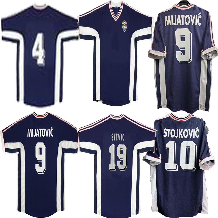 1998 Yugoslavia retro soccer jersey 00 Mijatovic Mihajlovic Stankovic Jugovic Stojkovic SAVICEVIC vintage classic football shirt, Black
1998 Yugoslavia retro soccer jersey 00 Mijatovic Mihajlovic Stankovic Jugovic Stojkovic SAVICEVIC vintage classic football shirt, Black