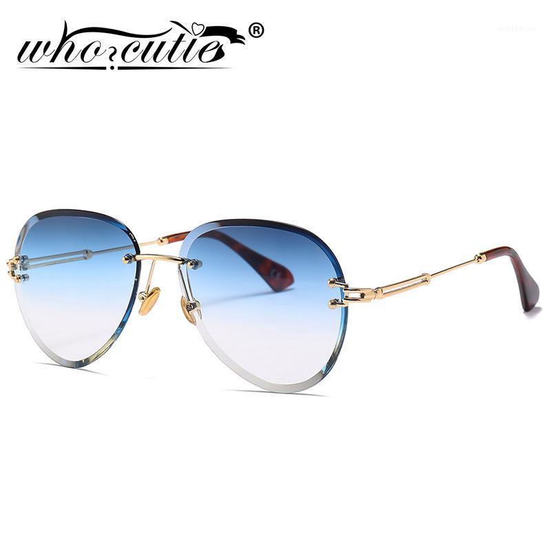 Sunglasses Fashion Blue Rimless Women 2021 Brand Design UV400 Luxury Aviation Sun Glasses Cutting Lens Gradient Shades S417
Sunglasses Fashion Blue Rimless Women 2021 Brand Design UV400 Luxury Aviation Sun Glasses Cutting Lens Gradient Shades S417