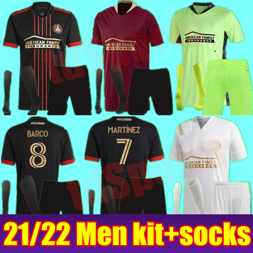 Adult Full kits+sock 2021 2022 MLS Atlanta United FC soccer Jersey Home Away 21 22 G.MARTINEZ MARTINEZ NAGBE BARCO VILLALBA football shirts, Black
Adult Full kits+sock 2021 2022 MLS Atlanta United FC soccer Jersey Home Away 21 22 G.MARTINEZ MARTINEZ NAGBE BARCO VILLALBA football shirts, Black