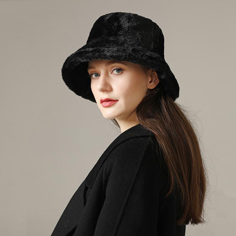 Wide Brim Hats Winter Bucket Hat Plus Velvet Simple Fashion Outdoor Warm Panama Beret, Black
Wide Brim Hats Winter Bucket Hat Plus Velvet Simple Fashion Outdoor Warm Panama Beret, Black