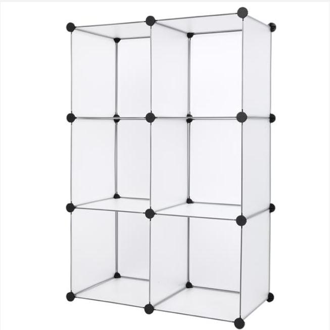 2022 Boxes & Bins Cube Storage 6-Cube Organizer Shelves Cubes DIY Closet Cabinet White Organization