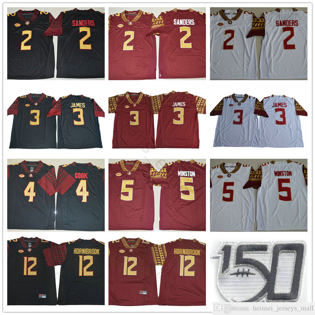 NCAA FSU Florida State Seminoles 2 Deion Sanders 3 Derwin James 4 Dalvin Cook 5 Jameis Winston 12 Akers Hornibrook 150TH Football Jerseys, Black
NCAA FSU Florida State Seminoles 2 Deion Sanders 3 Derwin James 4 Dalvin Cook 5 Jameis Winston 12 Akers Hornibrook 150TH Football Jerseys, Black