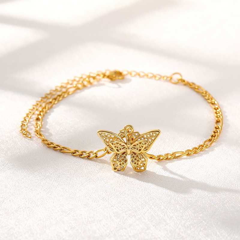 Stainls Steel 18k Gold Bohemian Couple Jewelry Butterfly Pendant Bracelet, Golden;silver
Stainls Steel 18k Gold Bohemian Couple Jewelry Butterfly Pendant Bracelet, Golden;silver