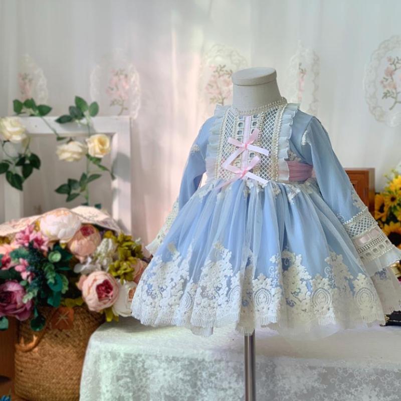 Girl's Dresses Spring Autumn Spanish Vintage Ball Gown Long Sleeve Lace Stitching Birthday Party Christmas Easter Eid For Girl A957, Red;yellow
Girl's Dresses Spring Autumn Spanish Vintage Ball Gown Long Sleeve Lace Stitching Birthday Party Christmas Easter Eid For Girl A957, Red;yellow