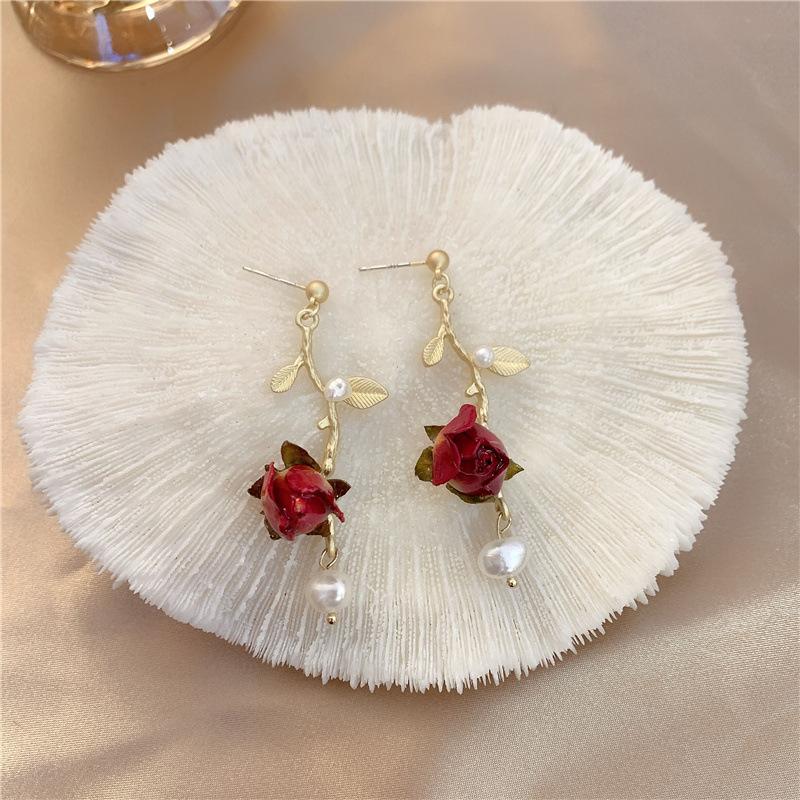Dangle & Chandelier Creative Handmade Preserved Rose Flower Freshwater Pearl Drop Earrings Gold Plated Leaf Women Fashion Jewelry
Dangle & Chandelier Creative Handmade Preserved Rose Flower Freshwater Pearl Drop Earrings Gold Plated Leaf Women Fashion Jewelry