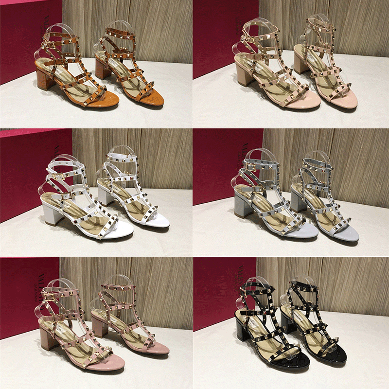 2021 women rockstud short heels designer sandals shoes high quality leather ladies soft party dress shoe fashion sexy wedding ankle bo y6mc#, Black
2021 women rockstud short heels designer sandals shoes high quality leather ladies soft party dress shoe fashion sexy wedding ankle bo y6mc#, Black