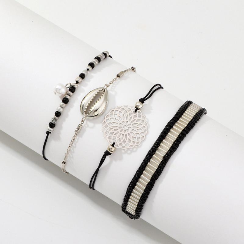 Wedding Jewelry Sets 4 Pcs/set Fashion Casual Handmade Seashell Bracelet Set Women Gift Accessories Arrival, Slivery;golden
Wedding Jewelry Sets 4 Pcs/set Fashion Casual Handmade Seashell Bracelet Set Women Gift Accessories Arrival, Slivery;golden