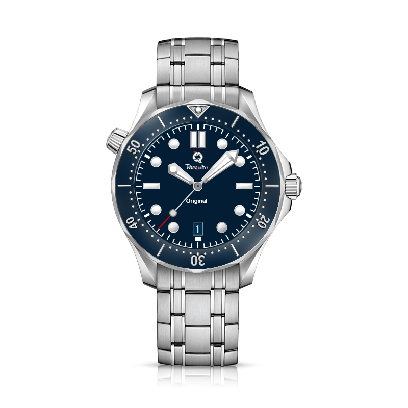Luxury men's automatic mechanical watch REQUIN sea silver white stainless steel case sapphire blue three-hand calendar 210.30.42.20.01.001 brand Master, Multi-color
Luxury men's automatic mechanical watch REQUIN sea silver white stainless steel case sapphire blue three-hand calendar 210.30.42.20.01.001 brand Master, Multi-color