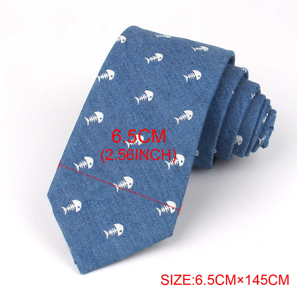 Jeans Ties for Men Skinny Neck Tie Wedding Business Casual Print Ties Denim Suits Slim Gravatas