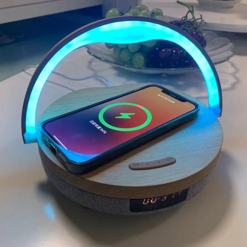 Portable Speakers Bluetooth Speaker With Wireless Charging LED Night Light Mobile Phone Holder Clock Alarm Wooden Live Selling
Portable Speakers Bluetooth Speaker With Wireless Charging LED Night Light Mobile Phone Holder Clock Alarm Wooden Live Selling