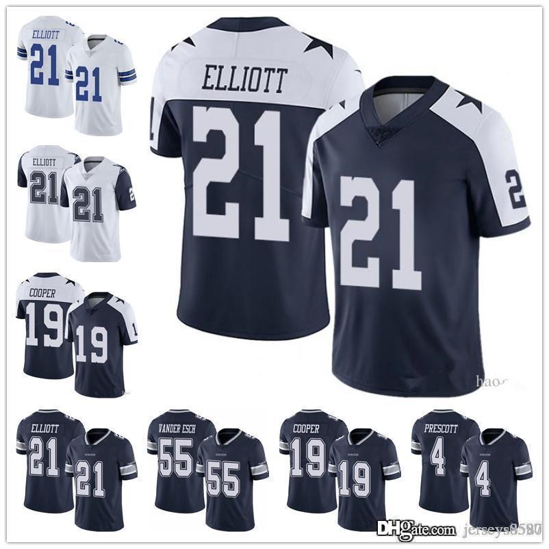 Men Women Youth Dallas„Cowboys„Jersey 4 Dak Prescott 21 Ezekiel Elliott 55 Leighton Vander Esch 19 Amari Cooper Football Jerseys-image
