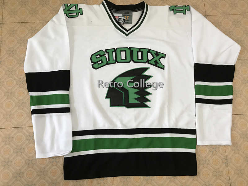 North Dakota Fighting Sioux University White Hockey Jersey Men's Embroidery Stitched Customize any number and name Jerseys, Black
North Dakota Fighting Sioux University White Hockey Jersey Men's Embroidery Stitched Customize any number and name Jerseys, Black