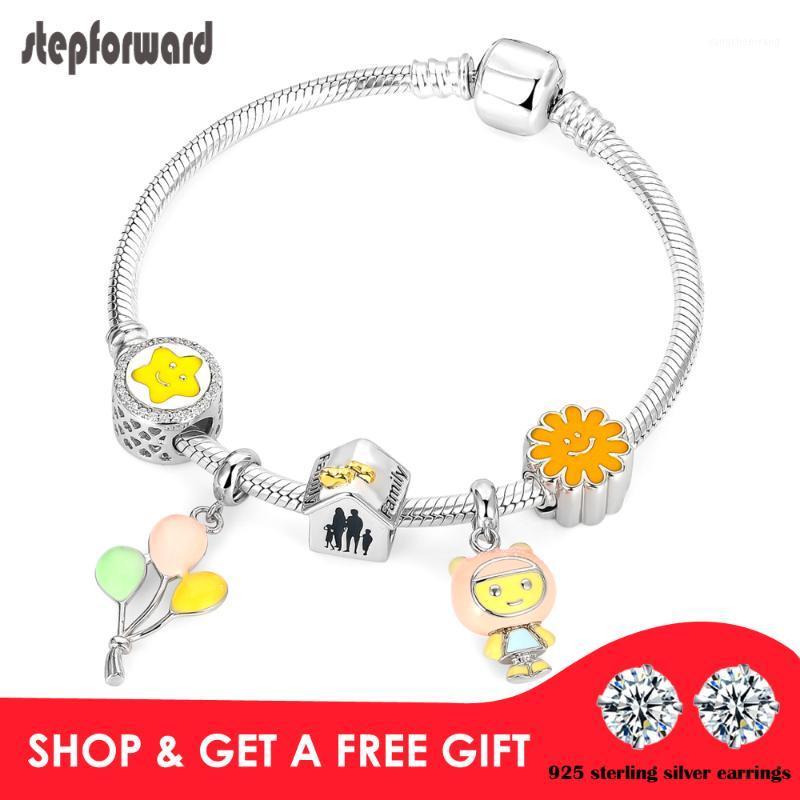 100% 925 Sterling Silver Original Bracelet Cartoon Balloon Star Cosmos Charm Bangle Happy Family Women Bracelets
100% 925 Sterling Silver Original Bracelet Cartoon Balloon Star Cosmos Charm Bangle Happy Family Women Bracelets