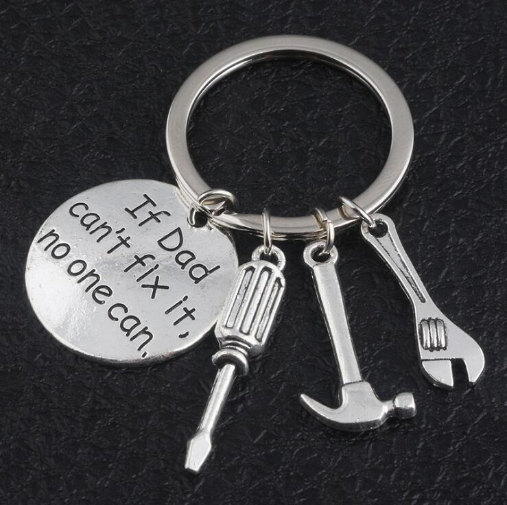 If Dad Can't Fix It No One Can Hand Tools Keychain Daddy Key Rings Father Key Chain Accessories 200pcs OOA5020