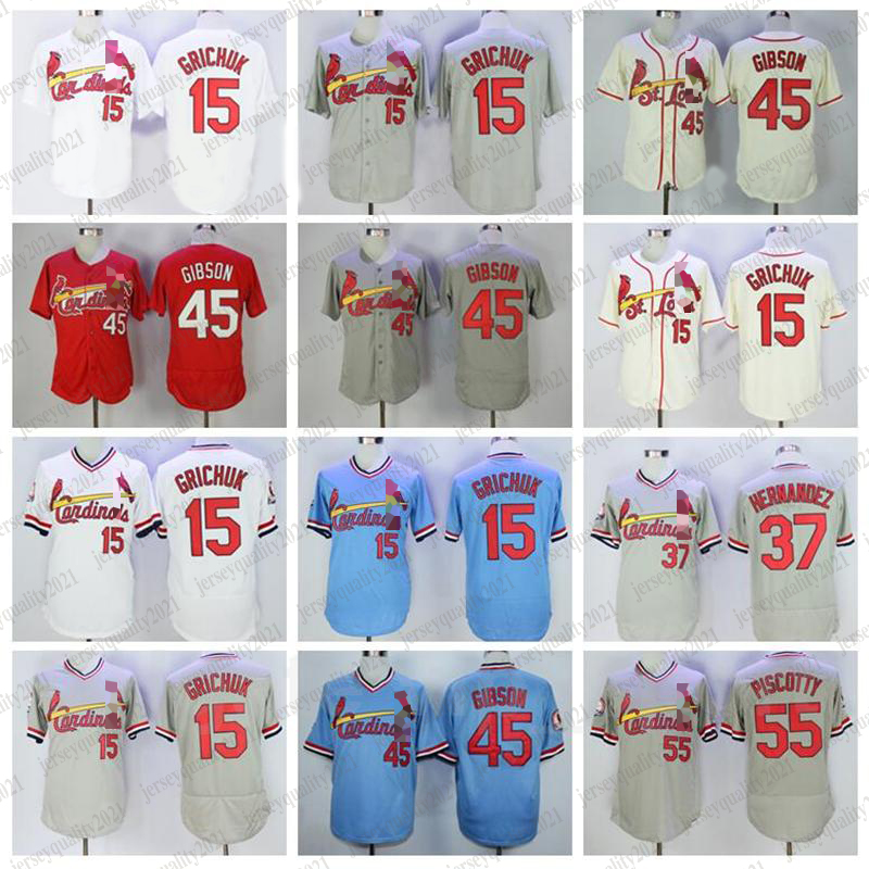 Vintage 1982 1985 Retror Baseball 15 Randal Grichuk Jersey 37 Keith Hernandez 45 Bob Gibson 55 Piscotty Stitched Blue White Beige Grey Red, As pic
Vintage 1982 1985 Retror Baseball 15 Randal Grichuk Jersey 37 Keith Hernandez 45 Bob Gibson 55 Piscotty Stitched Blue White Beige Grey Red, As pic