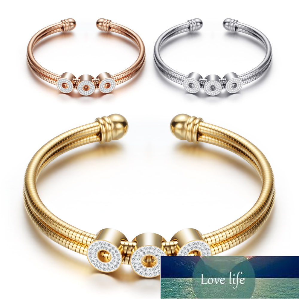 Adjustable Open 316L Stainless Steel Bracelets Bangles 3 Color Cuff bangle For Women Jewelry Gift Factory price expert design Quality Latest Style Ori