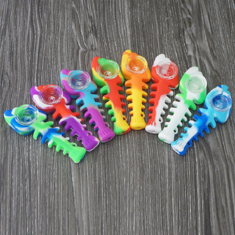 0.7 inch Fish Bone shape silicone smoking pipes hand pipe bongs oil dab rig fishbone bubbler tobacco herb
0.7 inch Fish Bone shape silicone smoking pipes hand pipe bongs oil dab rig fishbone bubbler tobacco herb