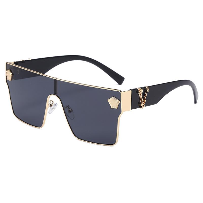 Sunglasses 2021 Summer Fashion Men's One-piece Lens Brand Design Women Retro Oversized Luxury UV400 Glasses, White;black
Sunglasses 2021 Summer Fashion Men's One-piece Lens Brand Design Women Retro Oversized Luxury UV400 Glasses, White;black