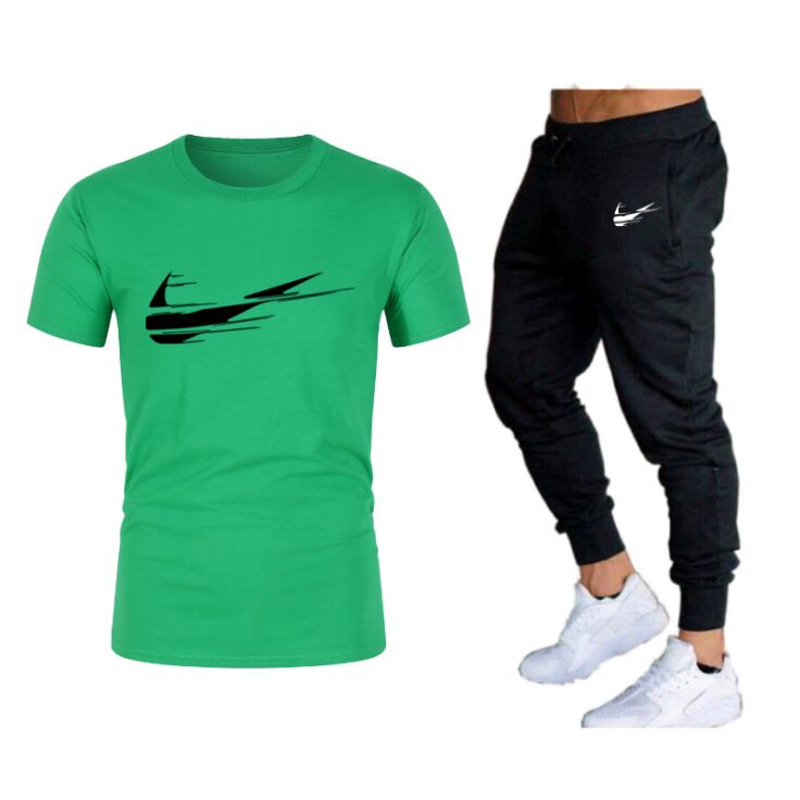 2021 Men Casual Tracksuit Set Sweatshirt Short Sleeve white T-shirt Shorts Male Jogging Sports Suit Summer Streetwear High Quality, Gray
2021 Men Casual Tracksuit Set Sweatshirt Short Sleeve white T-shirt Shorts Male Jogging Sports Suit Summer Streetwear High Quality, Gray