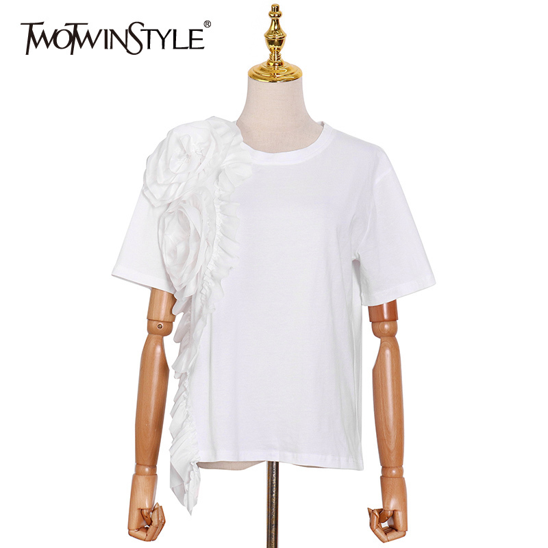 TWOWINSYLE Casual Solid Shirt For Women O Neck Short Sleeve Patchwork Straight Loose Shirts Female Summer Fashion 210524, Black
TWOWINSYLE Casual Solid Shirt For Women O Neck Short Sleeve Patchwork Straight Loose Shirts Female Summer Fashion 210524, Black